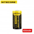 Аккумулятор NITECORE Li-ion 16340 NL166 1pcs  (3.7V  650 mAh  2.4Wh  выпуклый контакт) (Код: УТ000037114)