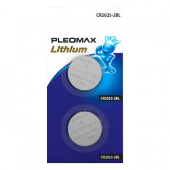 Элемент питания SAMSUNG PLEOMAX CR2025 2BL Lithium (60/240/43200) (Код: УТ000037516)