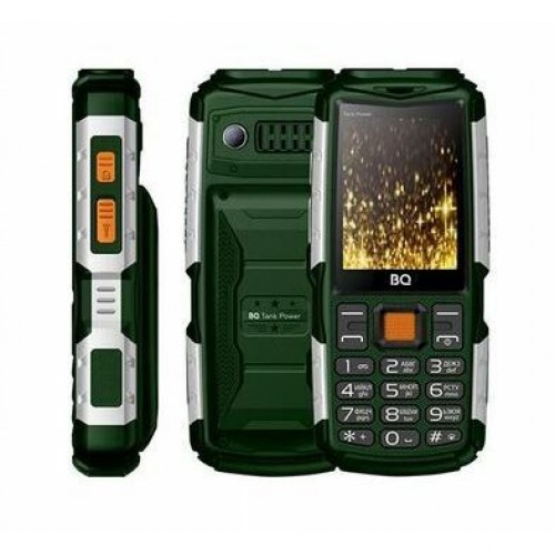 Мобильный телефон BQ 2430 Tank Power РСТ 32Mb/32Mb Зеленый+Серебр