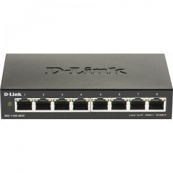 Управляемый коммутатор 08 портов D-Link DGS-1100-08V2 (8х1Гбит/с) 2 уровня (Код: УТ000014561)
