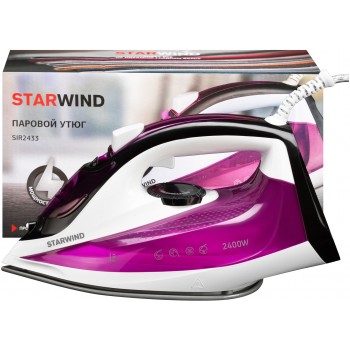 Утюг Starwind SIR2433 фиолетовый/белый (2400 Вт) (Код: УТ000019986)