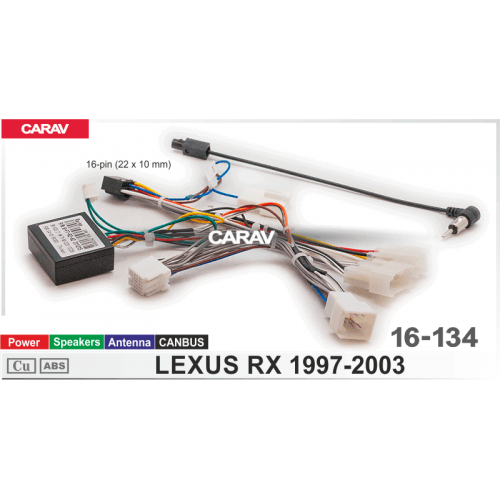 Переходник ISO CarAv 16-134 LEXUS RX 1997-2003 / Питание + Динами