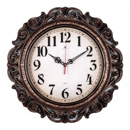 Часы настенные Рубин 4126-001 (5) круг ажурный d=40,5см, корпус ч