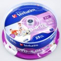 DVD-диск Verbatim DVD+R 8.5 GB (8х) CB-25 Dual Layer  (Код: УТ000008776)