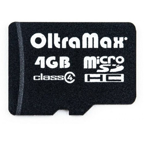 Карта памяти OltraMax 4GB microSDHC Class4 без адаптера SD (Код: 