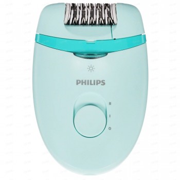 Эпилятор Philips BRE265/00 бирюзовый (скоростей - 2, пинцетов - 21 шт, питание - от сети) (Код: УТ000016284)