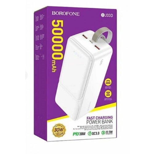 Аккумулятор внешний Borofone BJ33D Creed, 50000mAh, пластик,  PD3