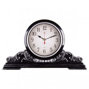 Часы настольные Рубин 4225-006 (10) 43х25 см, корпус черный с серебром "Классика" (Код: УТ000011917)