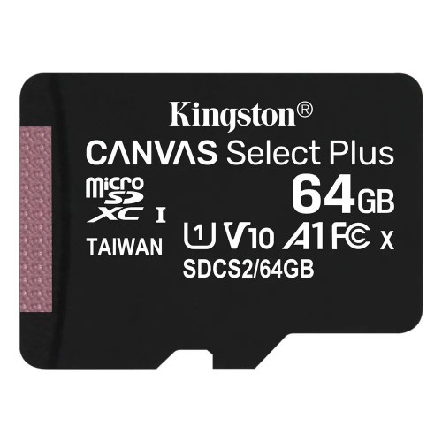 Карта памяти Kingston Class 10 Canvas Select Plus A1 64GB (100 Mb