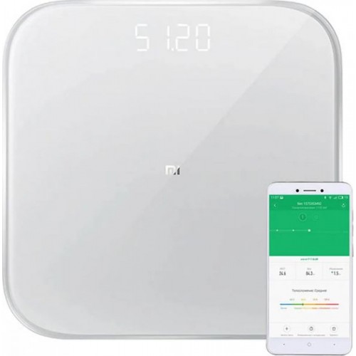 Весы напольные электронные Xiaomi Mi Smart Scale 2 белый материал