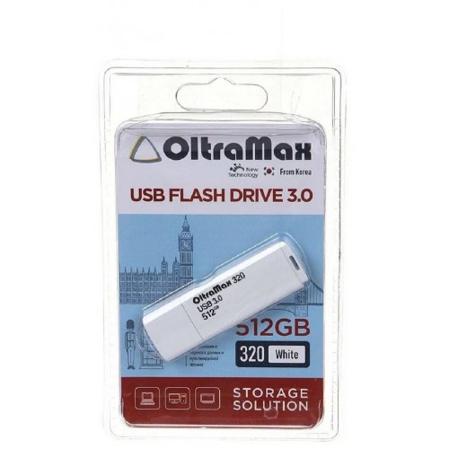 USB флэш-накопитель OltraMax 512GB 320 White 3.0 (Код: УТ00003044