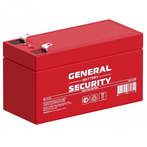 Аккумулятор GS1.2-12 GENERAL SECURITY 1 pcs (Код: УТ000021014)...
