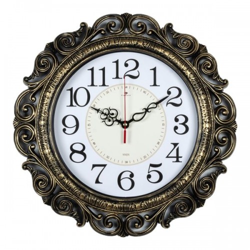 Часы настенные Рубин 4126-002 (5) круг ажурный d=40,5см, корпус ч