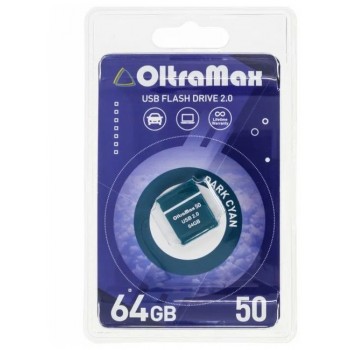 USB флэш-накопитель OltraMax 64GB 50 Dark Cyan 2.0 (Код: УТ000026696)