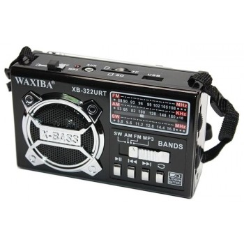 Радиоприемник WAXIBA XB-322 Black (9*14*5cm) 3*AA/5BLC (Код: УТ000027185)