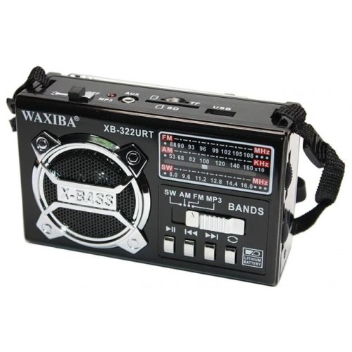 Радиоприемник WAXIBA XB-322 Black (9*14*5cm) 3*AA/5BLC (Код: УТ00