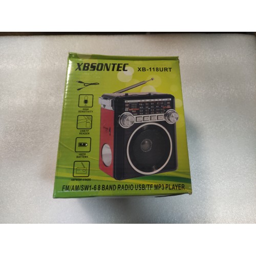 SONTEC+USB+SD+фонарик+аккумулятор XB-118URT радиоприемник  (Код: ...