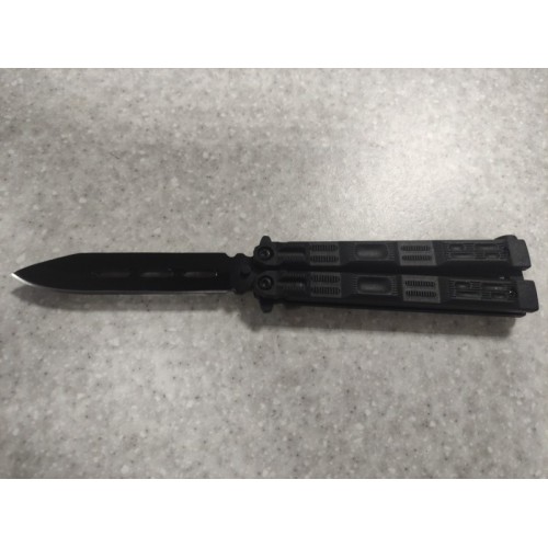 Нож складной Бабочка KVB4005(21 см,чёрная)  Балисонг (Код: УТ0000