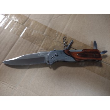 Нож складной В08 + штопор (21 см) (Button Lock) (Код: УТ000032874)