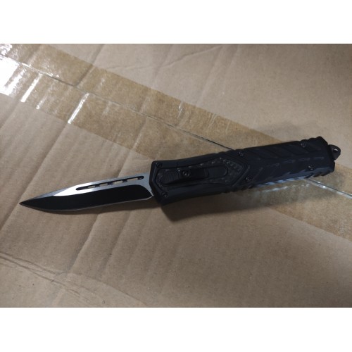 Нож складной фронтальный MICROTECH 132-1 (чёрный)  (22см) (Код: У