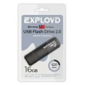 USB флэш-накопитель Exployd 16GB 620 Black 2.0 (Код: УТ000029111)