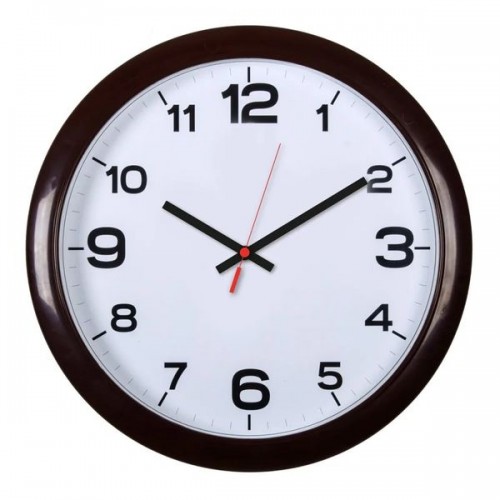 Часы настенные Бюрократ WALLC-R87P D29см темно-коричневый/белый (...