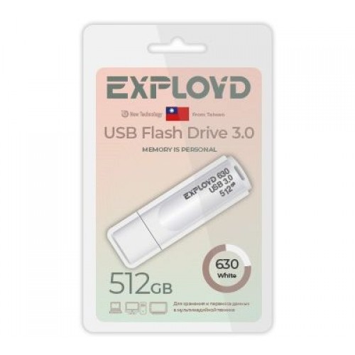 USB Flash накопитель Exployd 512GB 630 White 3.0 (Код: УТ00002293