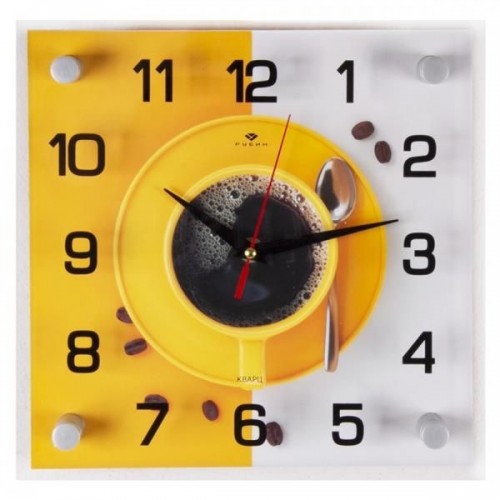 Часы настенные Рубин 2525-027 (10) "Кружка кофе" (Код: ...