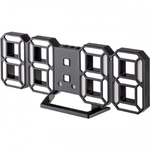 Электронные часы LED Perfeo LUMINOUS черный корпус / белая подсве