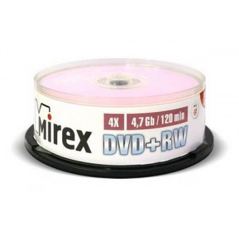 DVD-диск Mirex DVD+RW 4,7 Гб 4X Cake box 10 (10/300) (Код: УТ000008605)