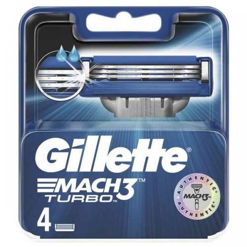 Сменные кассеты Gillette "MACH 3 Turbo" "4" O