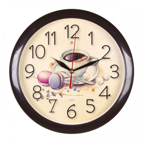 Часы настенные Рубин 6026-025 (10) круг d=29см, корпус темно-кори