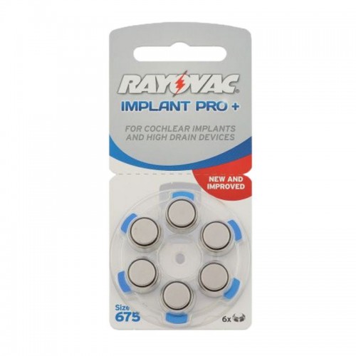 Элемент питания Ray-O-Vac Implant Pro+ Type 675 6BL (цена за 1 шт...
