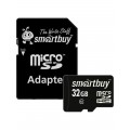 Карта памяти Smartbuy MicroSD 32GB Сlass 10 UHS-I + SD адаптер