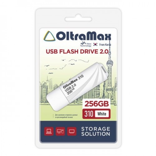 USB флэш-накопитель OltraMax 256GB 310 White 2.0 (Код: УТ00003782