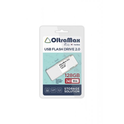 USB Flash накопитель OltraMax 240 128GB White 2.0