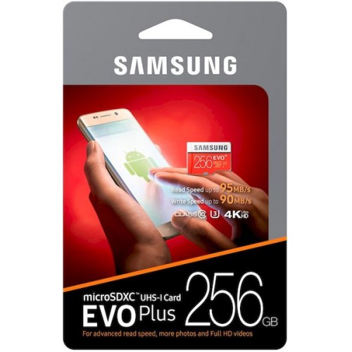 Карта памяти Samsung 256GB MicroSDXC Class 10 Evo Plus U3 (R/W 10
