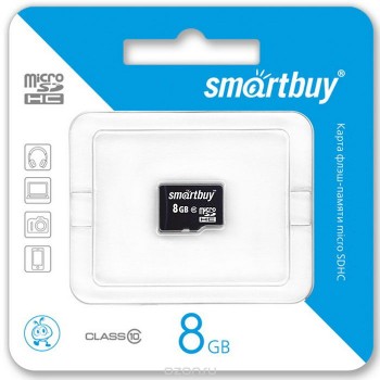 Карта памяти Smartbuy 8GB Class 4 MicroSD