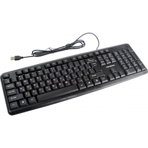 Клавиатура Гарнизон GK-100XL, проводная, классическая, USB, черны