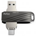 Флеш-накопитель USB 3.0  32GB  Netac  US11 Dual  чёрный/серебро  (USB 3.0 / Type C) (Код: УТ000035554)