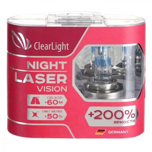 Галогеновая лампа Clearlight HB4 12V-51W Night Laser Vision +200%