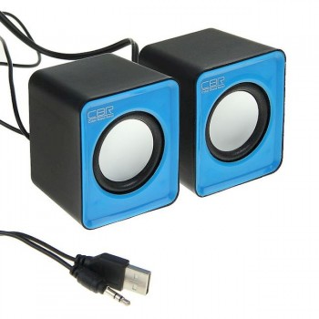 Колонки CBR CMS 90, синий, 2.0, USB. Динамики 4,5 см (Код: УТ000024198)