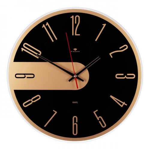 Часы настенные Рубин 4041-004 (5) прозрачные d-39 см, открытая ст