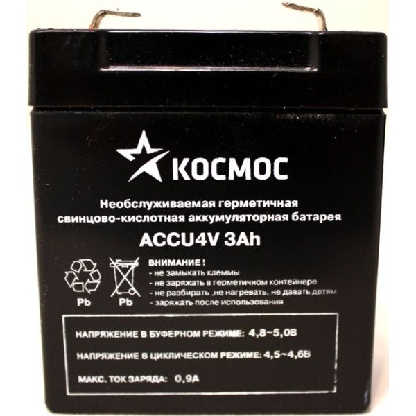 Battery 4 3 a. Аккумуляторная батарея космос accu4v3ah. Аккумулятор космос accu4v3ah свинцово-кислотный. Аккумулятор космос accu4v1.2Ah 412. Аккумулятор кислотный 6v 270ah.