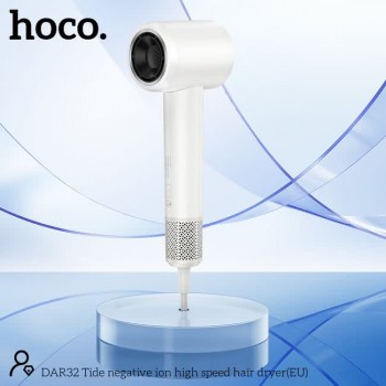 Фен HOCO DAR32 Tide, 1600Вт, кабель 1.8м цвет: белый (1/9) (Код: УТ000040466)