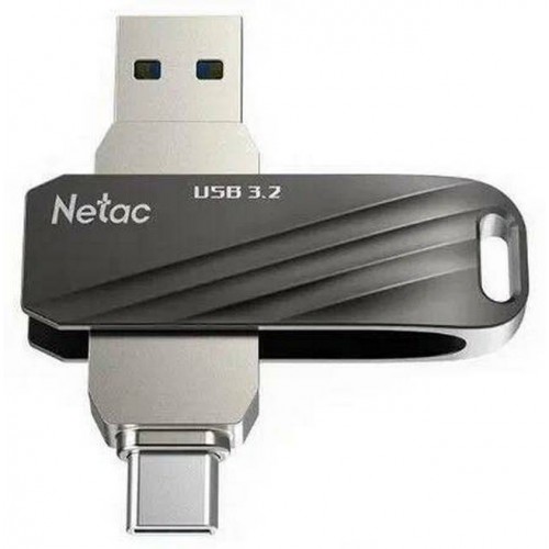 Флеш-накопитель USB 3.0  64GB  Netac  US11 Dual  чёрный/серебро  ...