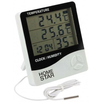Термометр-гигрометр цифровой HOMESTAR HS-0109   с выносным датчиком (Код: УТ000031900)