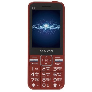 Мобильный телефон Maxvi P3 РСТ 32Mb/ Красный (Код: УТ000022290)
