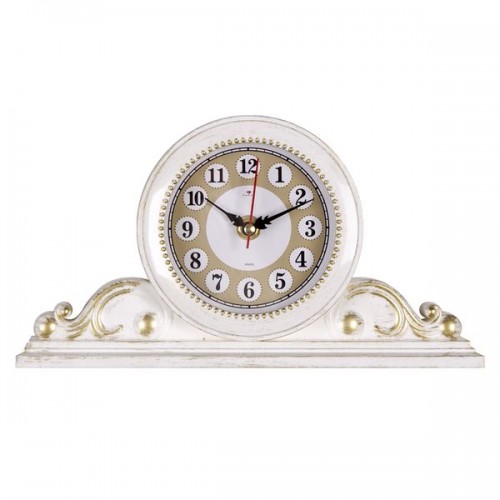 Часы настольные Рубин 2514-007 (10) 26х14 см, корпус белый с золо