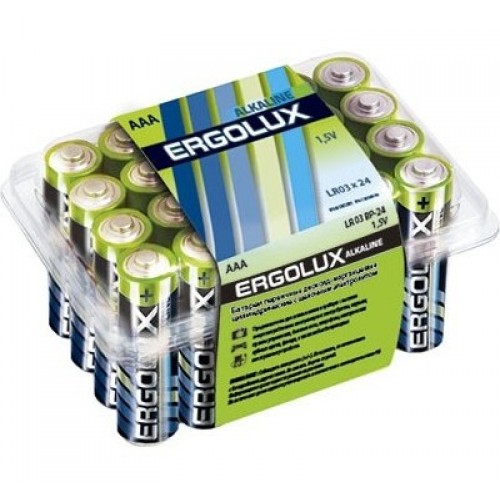 Элемент питания Ergolux LR6 Alkaline Plastil Box  24 BOX (б/б) (2...